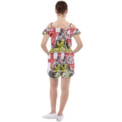 Ruffle Cut Out Chiffon Playsuit 