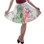 Coat Of Arms Of North Rhine Westfalia A-line Skater Skirt