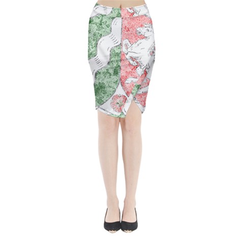Coat Of Arms Of North Rhine Westfalia Midi Wrap Pencil Skirt from ArtsNow.com