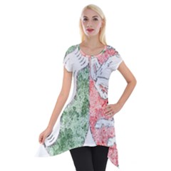 Short Sleeve Side Drop Tunic 