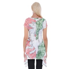 Short Sleeve Side Drop Tunic 