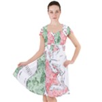 Coat Of Arms Of North Rhine Westfalia Cap Sleeve Midi Dress