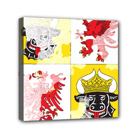 Coat Of Arms Of Mecklenburg Western Pomerania Mini Canvas 6  x 6  (Stretched) from ArtsNow.com