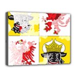 Coat Of Arms Of Mecklenburg Western Pomerania Canvas 14  x 11  (Stretched)