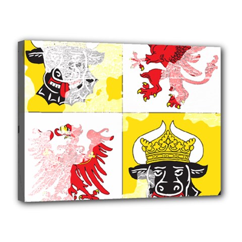 Coat Of Arms Of Mecklenburg Western Pomerania Canvas 16  x 12  (Stretched) from ArtsNow.com