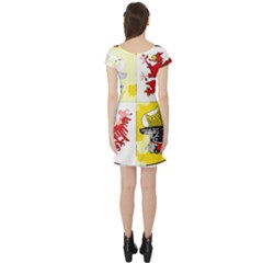 Short Sleeve Skater Dress Back Short Sleeve Skater Dress Back