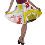 Coat Of Arms Of Mecklenburg Western Pomerania A-line Skater Skirt