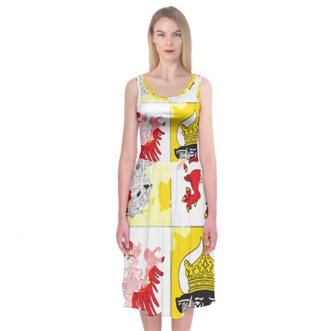 Coat Of Arms Of Mecklenburg Western Pomerania Midi Sleeveless Dress from ArtsNow.com
