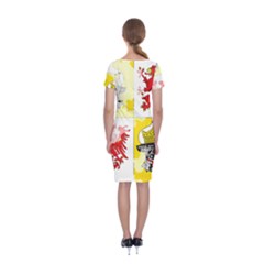 Classic Short Sleeve Midi Dress Back Classic Short Sleeve Midi Dress Back