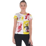 Coat Of Arms Of Mecklenburg Western Pomerania Short Sleeve Sports Top 