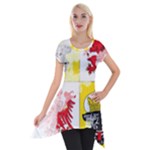 Coat Of Arms Of Mecklenburg Western Pomerania Short Sleeve Side Drop Tunic