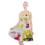 Coat Of Arms Of Mecklenburg Western Pomerania Halter Party Swing Dress 