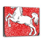 Coat Of Arms Of Lower Saxony Canvas 14  x 11  (Stretched)