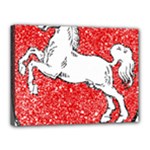 Coat Of Arms Of Lower Saxony Canvas 16  x 12  (Stretched)