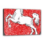 Coat Of Arms Of Lower Saxony Canvas 18  x 12  (Stretched)