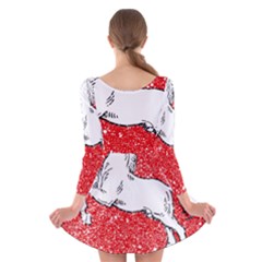 Long Sleeve Velvet Skater Dress 