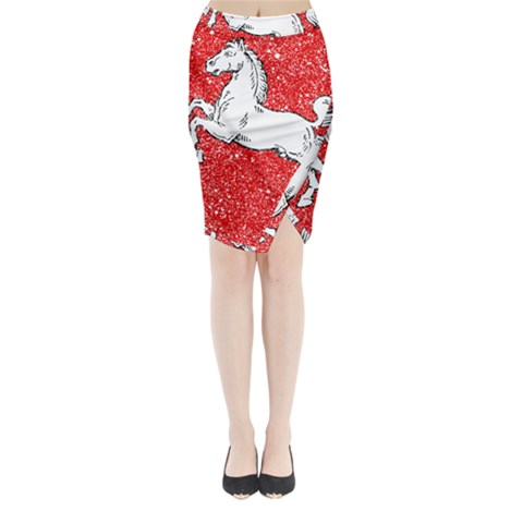 Coat Of Arms Of Lower Saxony Midi Wrap Pencil Skirt from ArtsNow.com