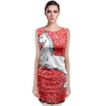 Coat Of Arms Of Lower Saxony Sleeveless Velvet Midi Dress