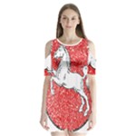 Coat Of Arms Of Lower Saxony Shoulder Cutout Velvet One Piece