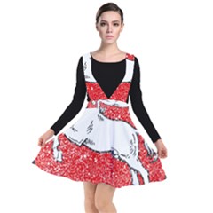 Plunge Pinafore Dress 