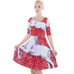 Coat Of Arms Of Lower Saxony Quarter Sleeve A-Line Dress