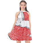 Coat Of Arms Of Lower Saxony Halter Neckline Chiffon Dress 