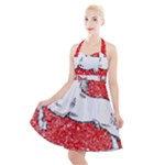 Coat Of Arms Of Lower Saxony Halter Party Swing Dress 
