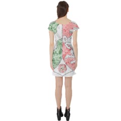 Short Sleeve Skater Dress Back Short Sleeve Skater Dress Back
