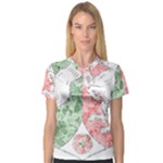 Coat Of Arms Of North Rhine Westfalia V-Neck Sport Mesh Tee