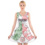 Coat Of Arms Of North Rhine Westfalia V-Neck Sleeveless Dress