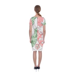 Classic Short Sleeve Midi Dress Back Classic Short Sleeve Midi Dress Back