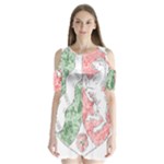 Coat Of Arms Of North Rhine Westfalia Shoulder Cutout Velvet One Piece