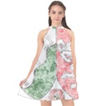 Coat Of Arms Of North Rhine Westfalia Halter Neckline Chiffon Dress 