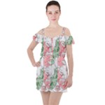 Coat Of Arms Of North Rhine Westfalia Ruffle Cut Out Chiffon Playsuit