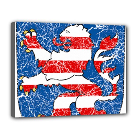 Coat Of Arms Of Hesse Canvas 14  x 11  (Stretched) from ArtsNow.com