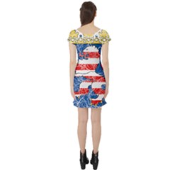 Short Sleeve Skater Dress Back Short Sleeve Skater Dress Back