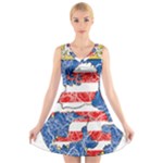 Coat Of Arms Of Hesse V-Neck Sleeveless Dress