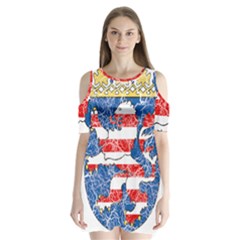 Coat Of Arms Of Hesse Shoulder Cutout Velvet One Piece from ArtsNow.com
