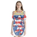 Shoulder Cutout Velvet One Piece 