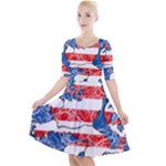 Coat Of Arms Of Hesse Quarter Sleeve A-Line Dress