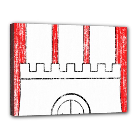 Coat Of Arms Of Hamburg Canvas 16  x 12  (Stretched) from ArtsNow.com