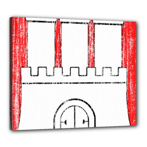 Coat Of Arms Of Hamburg Canvas 24  x 20  (Stretched) from ArtsNow.com