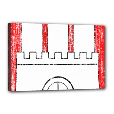 Coat Of Arms Of Hamburg Canvas 18  x 12  (Stretched) from ArtsNow.com