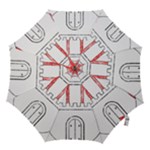 Coat Of Arms Of Hamburg Hook Handle Umbrella (Medium)