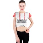 Coat Of Arms Of Hamburg Crew Neck Crop Top
