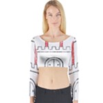 Coat Of Arms Of Hamburg Long Sleeve Crop Top