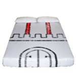 Coat Of Arms Of Hamburg Fitted Sheet (Queen Size)