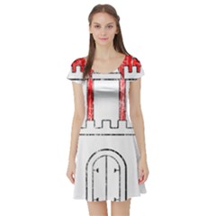 Short Sleeve Skater Dress Front Short Sleeve Skater Dress Front