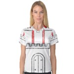 Coat Of Arms Of Hamburg V-Neck Sport Mesh Tee