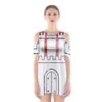 Coat Of Arms Of Hamburg Shoulder Cutout One Piece Dress